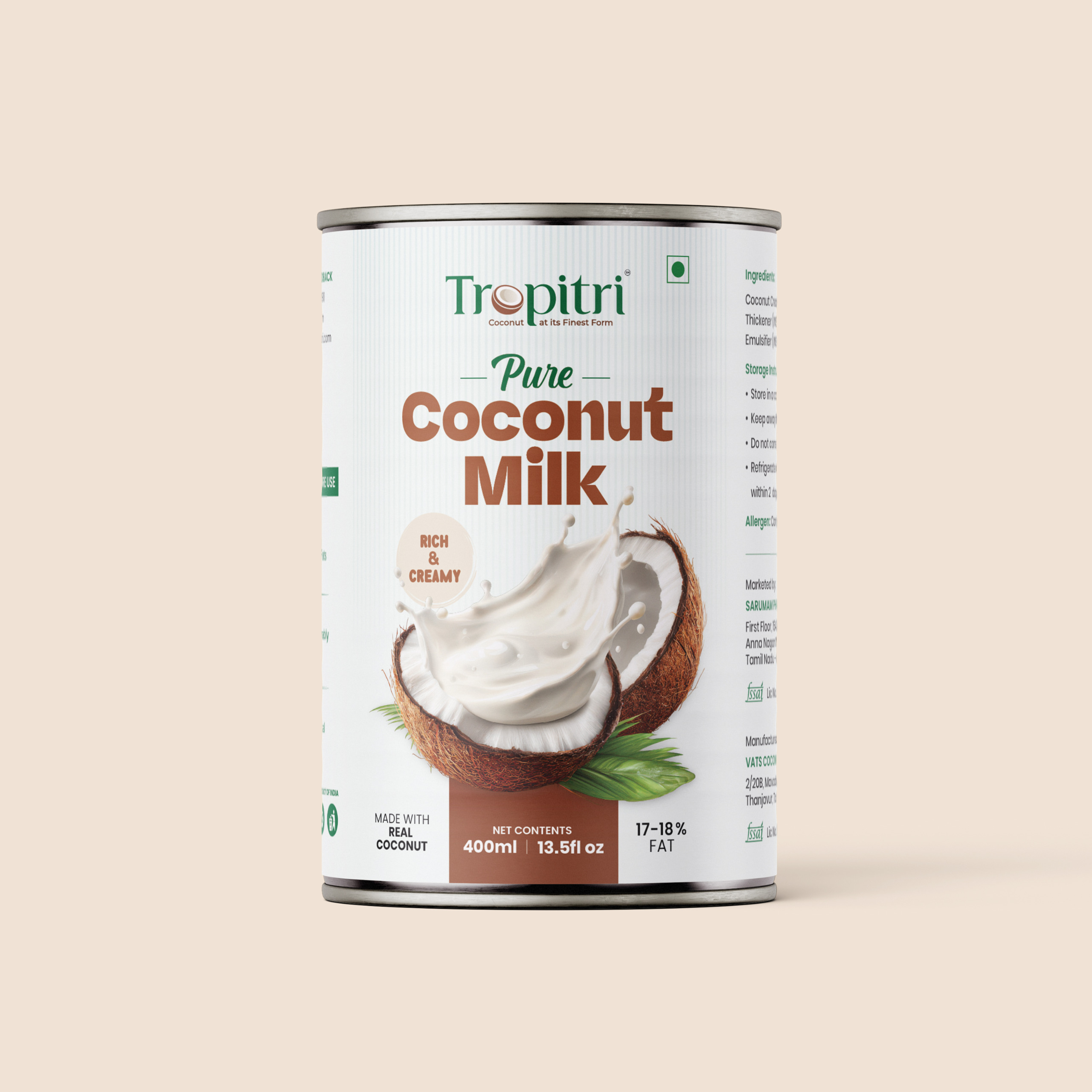 Tropitri Pure Coconut Milk